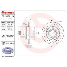 08.9136.1X BREMBO Гальмівний диск