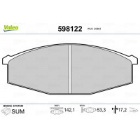 598122 VALEO Комплект гальмівних колодок дисковий гальм