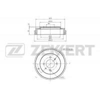 BS-6354 ZEKKERT Гальмівний барабан