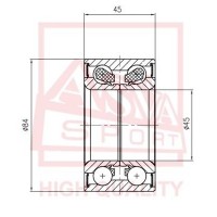 DAC45840045 ASVA Підшипник ступиці колеса