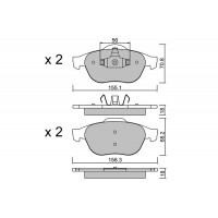 BPRE-1026 AISIN Комплект гальмівних колодок дисковий гальм