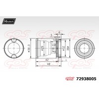 72938005 MAXTECH Поршень корпус скоби гальма