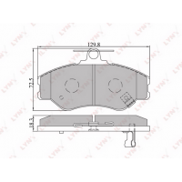 BD-3604 LYNXauto Комплект гальмівних колодок дисковий гальм
