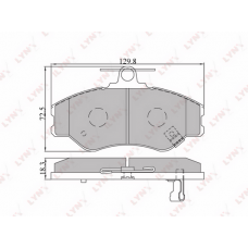 BD-3604 LYNXauto Комплект гальмівних колодок дисковий гальм