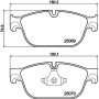 8DB 355 015-061 HELLA Комплект гальмівних колодок, дискове гальмо