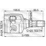 0211-P12QR20LH FEBEST Шарнирный комплект, Привідний вал