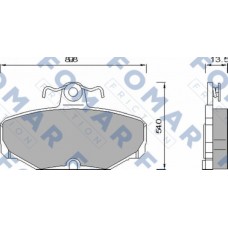 FO 468981 FOMAR Friction Комплект гальмівних колодок дисковий гальм