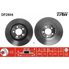 DF2804 TRW Гальмівний диск