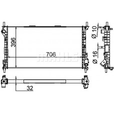 CR 1196 000P MAHLE Радіатор охолодження двигуна