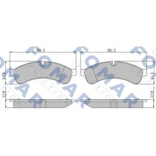 FO 929281 FOMAR Friction Комплект гальмівних колодок дисковий гальм