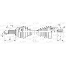 DRS6375.00 OPEN PARTS Привідний вал