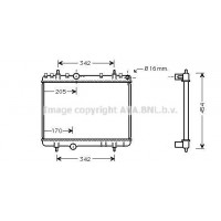 PE2265 AVA QUALITY COOLING Радіатор охолодження двигуна