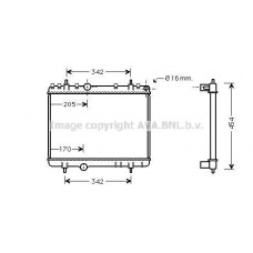 PE2265 AVA QUALITY COOLING Радіатор охолодження двигуна