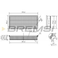 FA1240 BREMSI Повітряний фільтр
