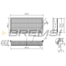 FA1240 BREMSI Повітряний фільтр