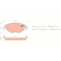 GDB1448 TRW Комплект гальмівних колодок дисковий гальм