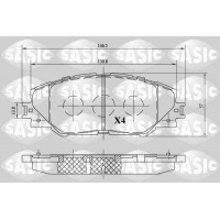 6216091 SASIC Комплект гальмівних колодок дисковий гальм