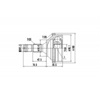 DCV845005 DYNAMATRIX Шарнирный комплект, Привідний вал