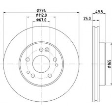 8DD 355 103-031 HELLA Гальмівний диск