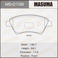 MS-0108 MASUMA Комплект гальмівних колодок