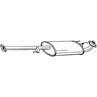 282-863 BOSAL Середній глушник вихлопних газів