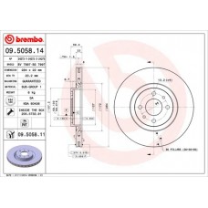 09.5058.14 BREMBO Гальмівний диск