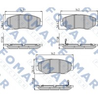 FO 911681 FOMAR Friction КомплеК т гальмівних колодок, дискове гальмо