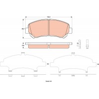 GDB3521 TRW Комплект гальмівних колодок дисковий гальм