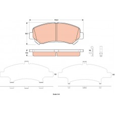 GDB3521 TRW Комплект гальмівних колодок дисковий гальм