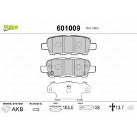 601009 VALEO Комплект гальмівних колодок дисковий гальм