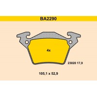 BA2290 BARUM Комплект гальмівних колодок дисковий гальм