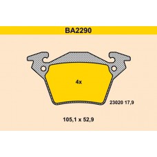BA2290 BARUM Комплект гальмівних колодок дисковий гальм