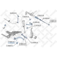 57-03858-SX STELLOX Ричаг незалежної підвіски колеса, подвеска колеса