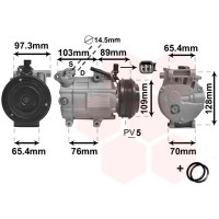 1800K391 VAN WEZEL Компресор кондиціонера
