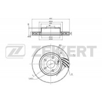 BS-5863 ZEKKERT Гальмівний диск