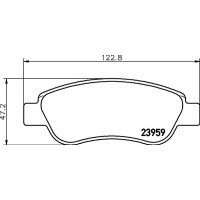 8DB 355 028-071 HELLA PAGID Комплект гальмівних колодок дисковий гальм