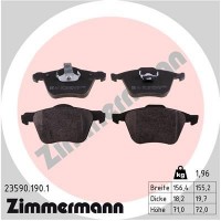 23590.190.1 ZIMMERMANN КомплеК т гальмівних колодок, дискове гальмо