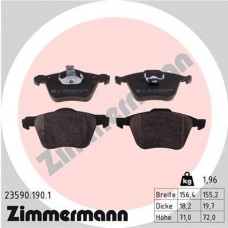 23590.190.1 ZIMMERMANN КомплеК т гальмівних колодок, дискове гальмо