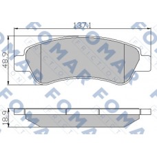 FO 924381 FOMAR Friction Комплект гальмівних колодок дисковий гальм