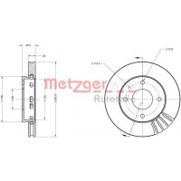 6110111 METZGER Гальмівний диск