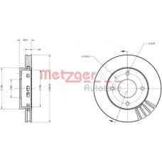 6110111 METZGER Гальмівний диск