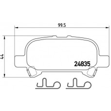 P 83 110 BREMBO КомплеК т гальмівних колодок, дискове гальмо