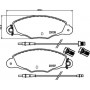 8DB 355 019-331 HELLA Комплект гальмівних колодок, дискове гальмо