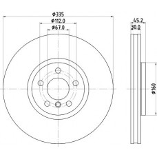 8DD 355 133-111 HELLA Гальмівний диск