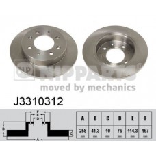 J3310312 NIPPARTS Гальмівний диск