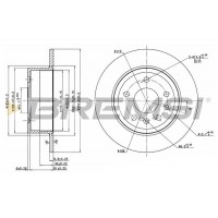 CD6239S BREMSI Гальмівний диск