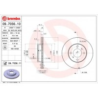 09.7056.11 BREMBO Гальмівний диск