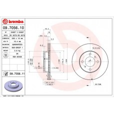 09.7056.10 BREMBO Гальмівний диск