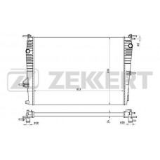 MK-1073 ZEKKERT Радіатор охолодження двигуна