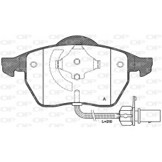 BPA0390.22 OPEN PARTS Комплект гальмівних колодок дисковий гальм